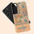 Custom Name Botanical Oriental Flowers Galaxy Case
